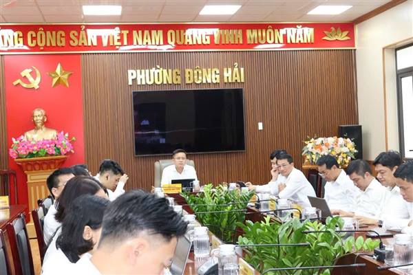 Phường Đông Hải dự trực tuyến Hội nghị Thành ủy Hải Phòng lần thứ 4
