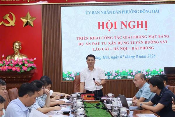 Đông Hải triển khai công tác giải phóng mặt bằng Dự án đường sắt Lào Cai - Hà Nội - Hải Phòng