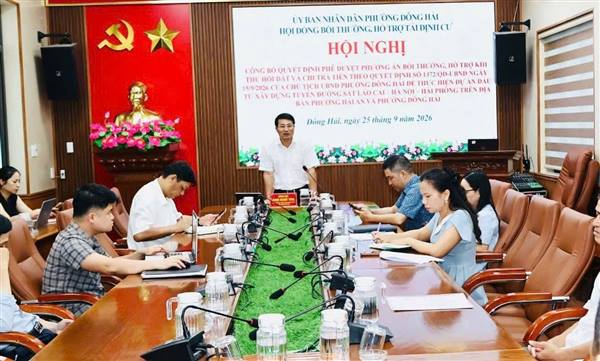 Đông Hải: Các tổ chức, hộ gia đình, cá nhân đồng thuận bàn giao mặt bằng thực hiện Dự án đường sắt Lào Cai – Hà Nội – Hải Phòng.