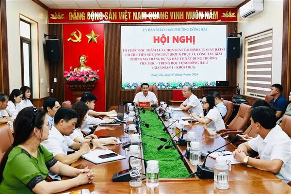 Phường Đông Hải tổ chức bốc thăm lựa chọn suất tái định cư, suất đất ở (đợt 5) phục vụ Dự án Trường TH-THCS Đông Hải 2.