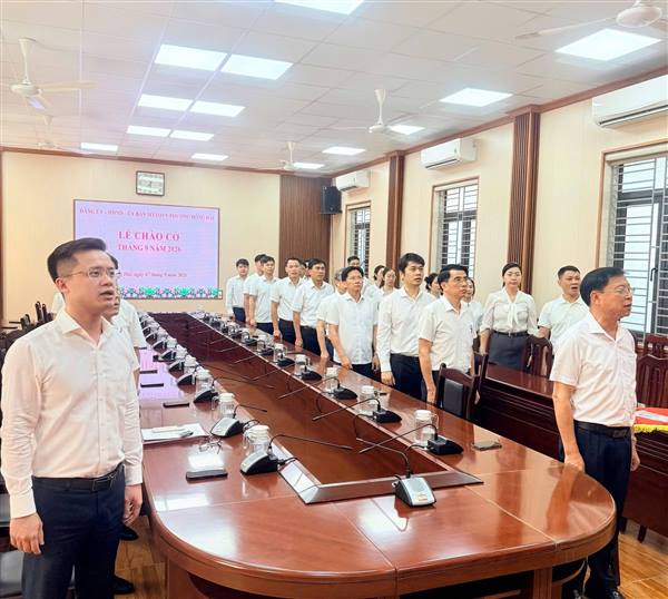 Đông Hải tổ chức Lễ Chào cờ, triển khai nhiệm vụ tháng 9/2026.