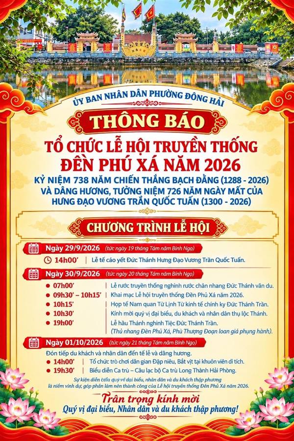 VỀ ĐỀN PHÚ XÁ – LẮNG NGHE ÂM VANG BẠCH ĐẰNG NĂM 1288, TRI ÂN HƯNG ĐẠO VƯƠNG TRẦN QUỐC TUẤN 