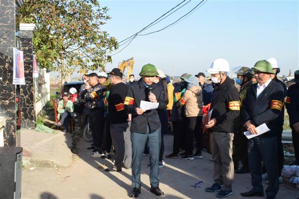 UBND phường Dương Kinh triển khai cưỡng chế thu hồi đất phục vụ Dự án khu đô thị mới 