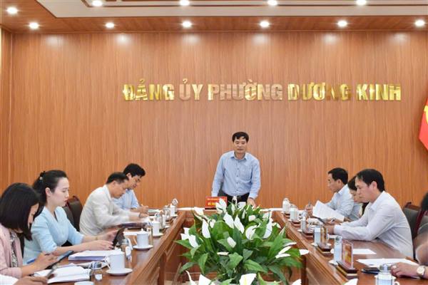 Phường Dương Kinh tổ chức họp triển khai công tác bầu cử đại biểu Quốc hội khóa XVI và đại biểu HĐND các cấp nhiệm kỳ 2026-2031 