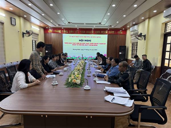 UBND phường Dương Kinh triển khai rà soát phát triển người tham gia BHXH tự nguyện, BHYT hộ gia đình