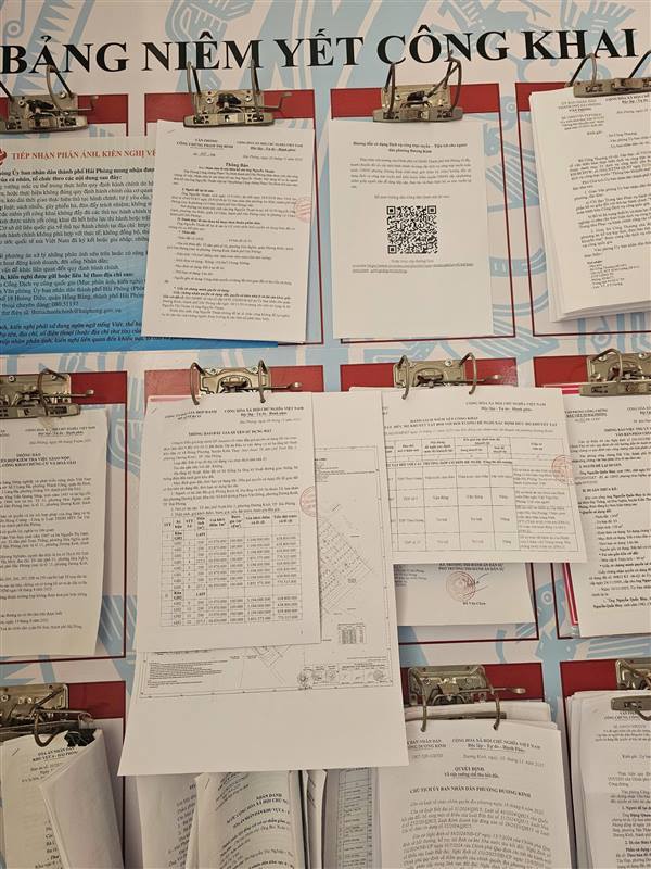 Thông báo đấu giá quyền sử dụng đất trên địa bàn phường Dương Kinh 