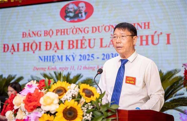 Trong 2 ngày (11 và 12/8), Đảng bộ phường Dương Kinh long trọng tổ chức Đại hội đại biểu lần thứ I, nhiệm kỳ 2025-2030