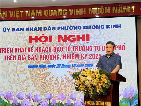 PHƯỜNG DƯƠNG KINH TRIỂN KHAI KẾ HOẠCH BẦU TỔ TRƯỞNG TỔ DÂN PHỐ NHIỆM KỲ 2025 – 2030
