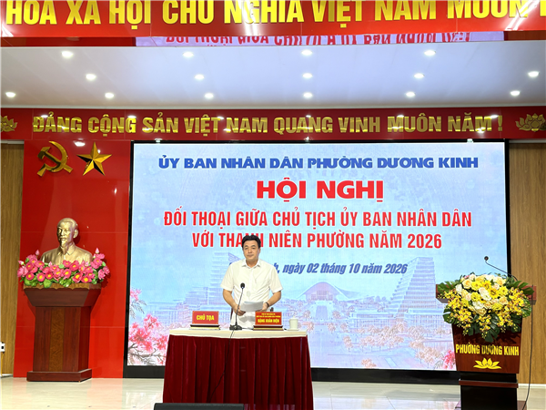 PHƯỜNG DƯƠNG KINH TỔ CHỨC HỘI NGHỊ ĐỐI THOẠI GIỮA CHỦ TỊCH UBND PHƯỜNG VỚI THANH NIÊN NĂM 2026