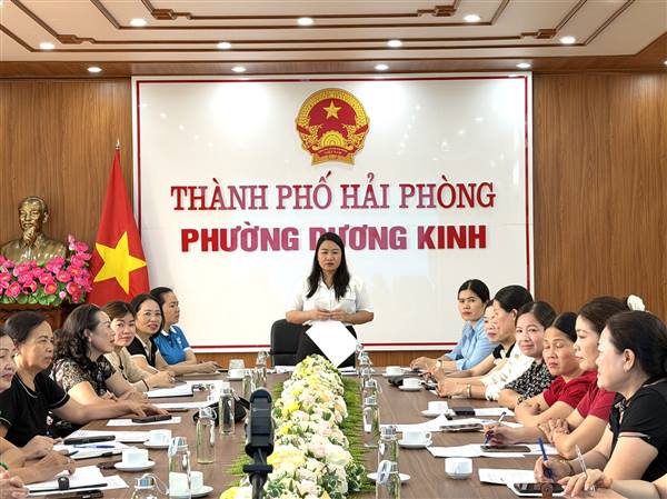 Hội Liên hiệp Phụ nữ phường Dương Kinh sơ kết công tác quý I, triển khai nhiệm vụ quý II năm 2026