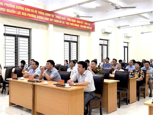 Phường Dương Kinh tham dự Hội nghị tiếp xúc cử tri trực tuyến của Đoàn Đại biểu Quốc hội, Hội đồng nhân dân thành phố Hải Phòng sau Kỳ họp thứ nhất, Quốc hội khóa XVI