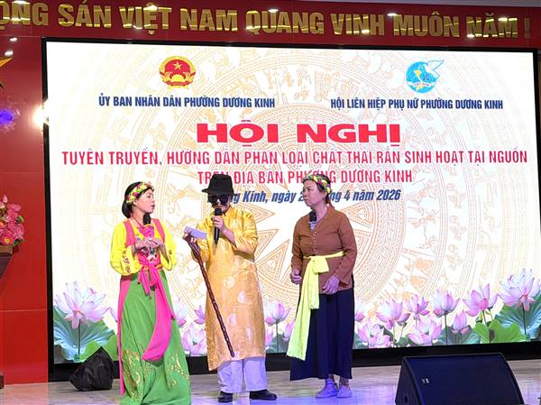 Phường Dương Kinh tổ chức Hội nghị tuyên truyền, hướng dẫn phân loại chất thải rắn sinh hoạt tại nguồn