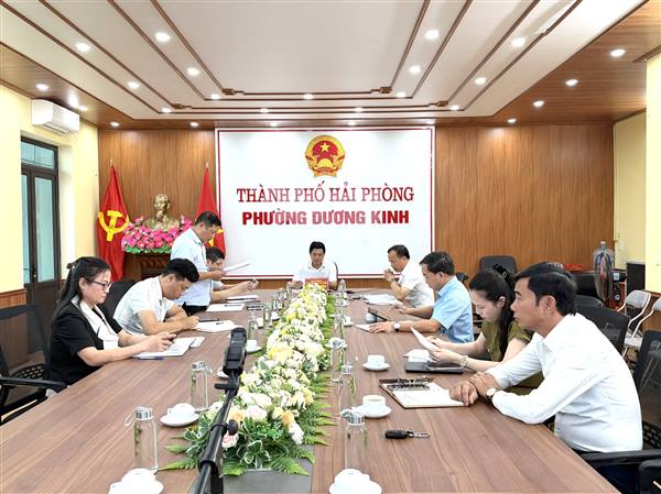 Phường Dương Kinh đánh giá toàn diện tháng 4, quyết liệt triển khai nhiệm vụ tháng 5/2026
