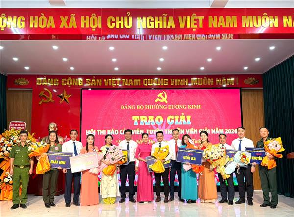 Hội thi Báo cáo viên giỏi phường Dương Kinh năm 2026: Nâng cao chất lượng công tác tuyên truyền cơ sở 