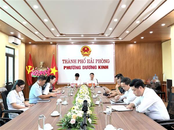 Phường Dương Kinh dự Phiên họp thường kỳ UBND thành phố tháng 5/2026