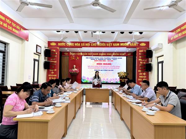 Ban Kinh tế - Ngân sách và Ban Văn hóa - Xã hội HĐND phường Dương Kinh tổ chức hội nghị thẩm tra các tờ trình, dự thảo nghị quyết trình Kỳ họp thứ 3 HĐND phường khóa II