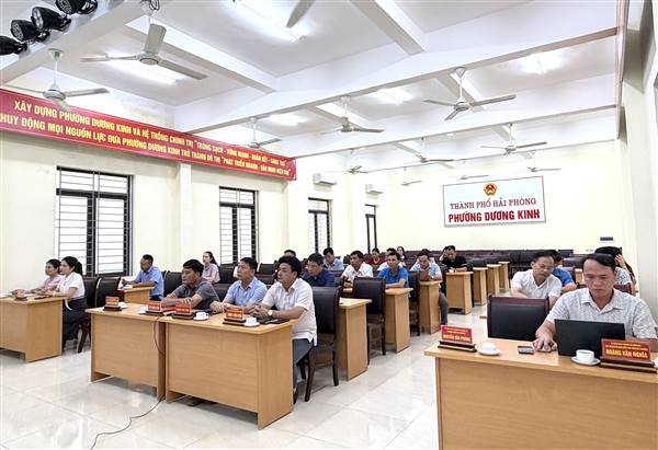 Phường Dương Kinh tham dự Phiên họp trực tuyến chuyên đề về phát triển khoa học, công nghệ, đổi mới sáng tạo, chuyển đổi số và Đề án 06