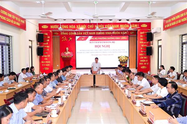 Đảng bộ phường Dương Kinh đánh giá toàn diện kết quả 6 tháng đầu năm 2026, quyết tâm hoàn thành thắng lợi nhiệm vụ năm