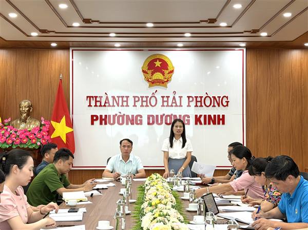Hai Ban HĐND phường Dương Kinh thẩm tra các nội dung trình Kỳ họp thứ 4