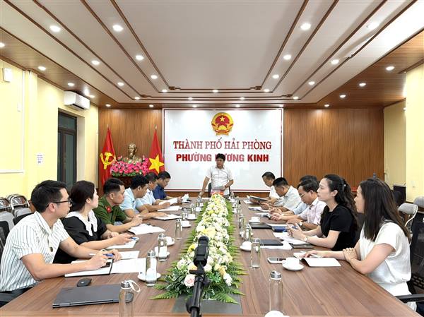 UBND phường Dương Kinh họp đánh giá tình hình phát triển kinh tế - xã hội tháng 7, triển khai nhiệm vụ trọng tâm tháng 8 năm 2026