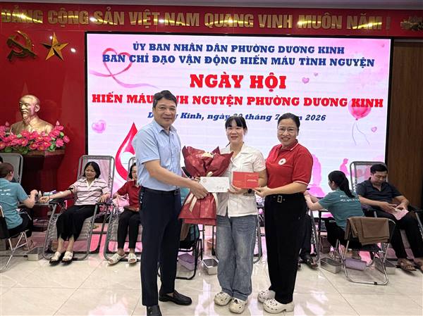 Phường Dương Kinh chung tay hiến máu – Trao gửi yêu thương, tiếp nối sự sống