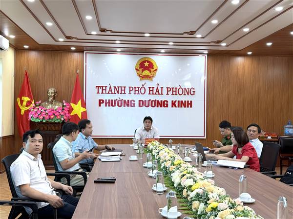 Phường Dương Kinh tham dự hội nghị trực tuyến về đẩy nhanh tiến độ xây dựng cơ sở dữ liệu đất đai