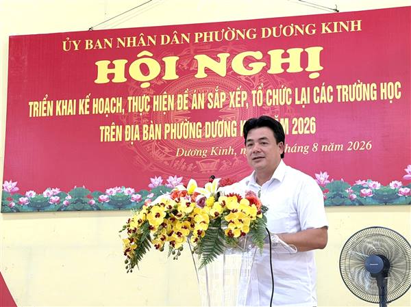 UBND phường Dương Kinh triển khai kế hoạch sắp xếp, tổ chức lại các trường học năm 2026