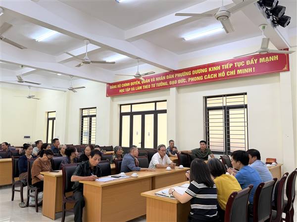 Phường Dương Kinh lấy ý kiến dự thảo phương án bồi thường, hỗ trợ thực hiện dự án khu tái định cư