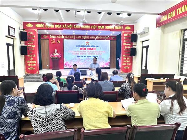Hội Nông dân phường Dương Kinh đánh giá kết quả công tác 9 tháng, triển khai nhiệm vụ 3 tháng cuối năm