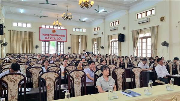 XÃ GIA LỘC THAM DỰ HỘI NGHỊ TRỰC TUYẾN TRIỂN KHAI “NGÀY HỘI TOÀN DÂN HỌC TẬP SỐ” VÀ PHÁT ĐỘNG CUỘC THI “CÔNG DÂN SỐ HẢI PHÒNG - SỬ DỤNG THÔNG MINH, SỐNG AN TOÀN”