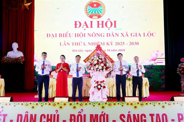 ĐẠI HỘI ĐẠI BIỂU HỘI NÔNG DÂN XÃ GIA LỘC LẦN THỨ I, NHIỆM KỲ 2025-2030 THÀNH CÔNG TỐT ĐẸP