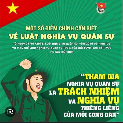 Tham gia nghĩa vụ quân sự là trách nhiệm và nghĩa vụ thiêng liêng của mỗi công dân