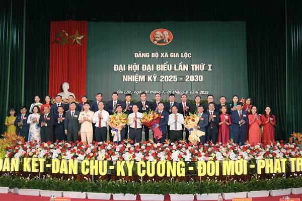 ĐẠI HỘI ĐẠI BIỂU ĐẢNG BỘ XÃ GIA LỘC LẦN THỨ I, NHIỆM KỲ 2025-2030 THÀNH CÔNG TỐT ĐẸP 