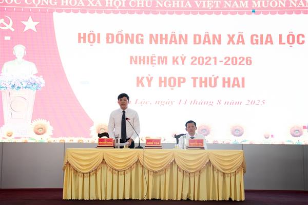 Kỳ họp thứ 2, HĐND xã Gia Lộc khóa I quyết nghị nhiều nội dung quan trọng phát triển kinh tế xã hội 6 tháng cuối năm 2025