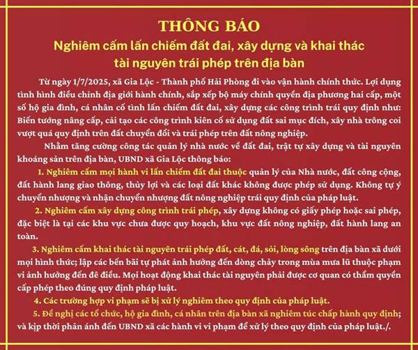 Hộ gia đình tại thôn Đồng Tâm, xã Gia Lộc chấp hành quy định pháp luật đất đai