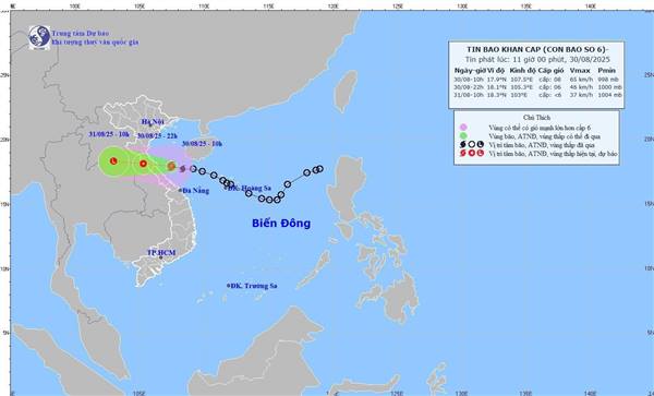 TIN MỚI VỀ BÃO SỐ 6