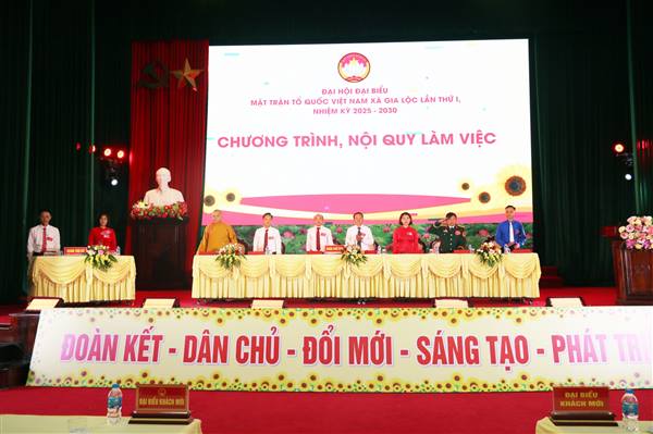 Đại hội Đại biểu MTTQ Việt Nam xã Gia Lộc lần thứ I, nhiệm kỳ 2025-2030 hoàn thành xong phiên làm việc ngày thứ nhất