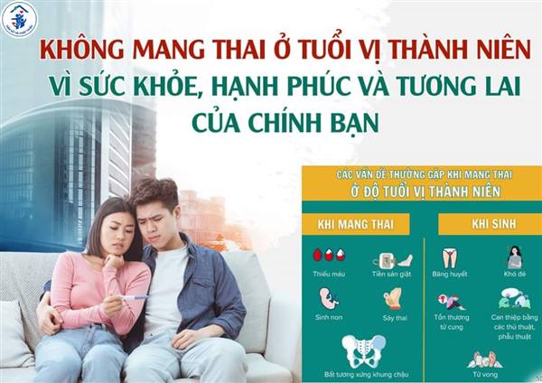 “Không mang thai ở tuổi chưa thành niên vì tương lai, hạnh phúc của chính bạn”