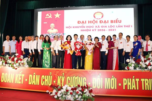 ĐẠI HỘI ĐẠI BIỂU HỘI KHUYẾN HỌC XÃ GIA LỘC LẦN THỨ I, NHIỆM KỲ 2026 - 2031 THÀNH CÔNG TỐT ĐẸP