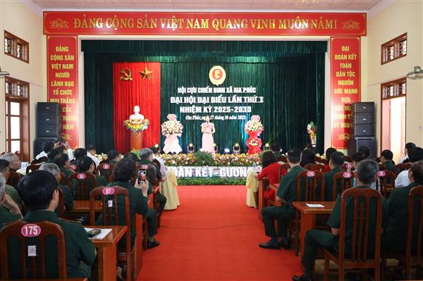 ĐẠI HỘI HỘI CỰU CHIẾN BINH XÃ GIA PHÚC LẦN THỨ I, NHIỆM KỲ 2025 – 2030 THÀNH CÔNG TỐT ĐẸP