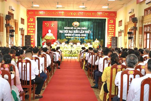 ĐẠI HỘI ĐẠI BIỂU ĐẢNG BỘ XÃ GIA PHÚC LẦN THỨ I, NHIỆM KỲ 2025 – 2030 THÀNH CÔNG TỐT ĐẸP