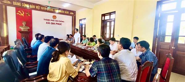 SỞ TÀI CHÍNH THÀNH PHỐ HẢI PHÒNG LÀM VIỆC VỚI UBND XÃ GIA PHÚC VỀ MỘT SỐ NỘI DUNG LIÊN QUAN ĐẾN TÌNH HÌNH PHÁT TRIỂN KINH TẾ - XÃ HỘI CỦA ĐỊA PHƯƠNG