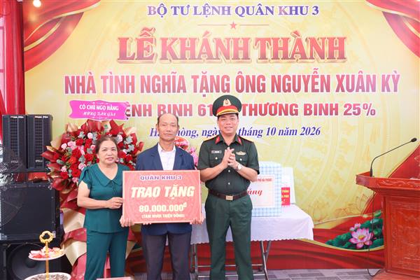 XÃ GIA PHÚC KHÁNH THÀNH NHÀ TÌNH NGHĨA TẶNG GIA ĐÌNH THƯƠNG BINH, BỆNH BINH NGUYỄN XUÂN KỲ