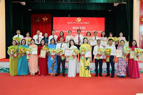 XÃ GIA PHÚC BẾ MẠC HỘI THI BÁO CÁO VIÊN, TUYÊN TRUYỀN VIÊN GIỎI NĂM 2026