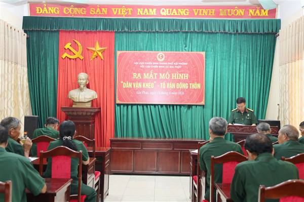 HỘI CỰU CHIẾN BINH XÃ GIA PHÚC TỔ CHỨC RA MẮT MÔ HÌNH “DÂN VẬN KHÉO” – TỔ VẬN ĐỘNG THÔN