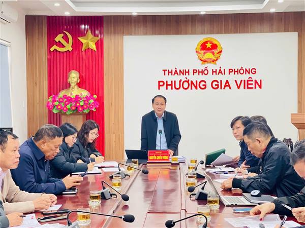 UBND phường Gia Viên tổ chức họp triển khai một số nội dung liên quan đến công tác bầu cử