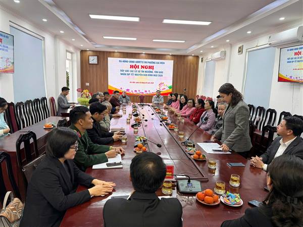 Phường Gia Viên tổ chức Hội nghị Tiếp xúc chúc mừng các cơ sở tôn giáo nhân dịp Tết Nguyên đán Xuân Bính Ngọ năm 2026