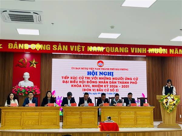 Chiều ngày 09/3/2026, Phường Gia Viên tổ chức Hội nghị tiếp xúc cử tri đối với người ứng cử đại biểu Hội đồng nhân dân thành phố khóa XVII, nhiệm kỳ 2026 – 2031 tại Đơn vị bầu cử số 2.