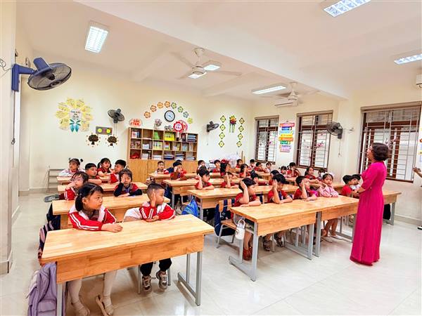 Các bé trường Mầm non Sao Sáng 4 tham gia trải nghiệm đầu đời – Sẵn sàng bước vào lớp Một tại Trường Tiểu học Lê Hồng Phong