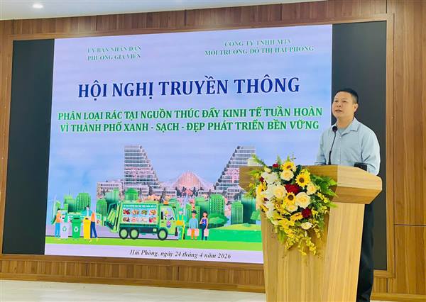 PHƯỜNG GIA VIÊN TỔ CHỨC TRUYỀN THÔNG GIẢM THIỂU RÁC THẢI NHỰA VÀ TĂNG CƯỜNG CÔNG TÁC PHÂN LOẠI CHẤT THẢI RẮN SINH HOẠT TẠI NGUỒN TRÊN ĐỊA BÀN PHƯỜNG GIA VIÊN